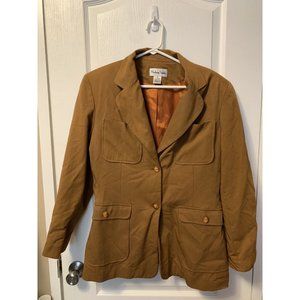 Madison Studio Tan 2 Pc. Pant Suit. Size 10 Jacket Size 6 Pants.